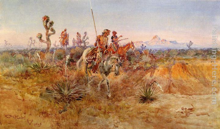 Charles Marion Russell Navajo Trackers